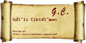 Gáli Ciklámen névjegykártya